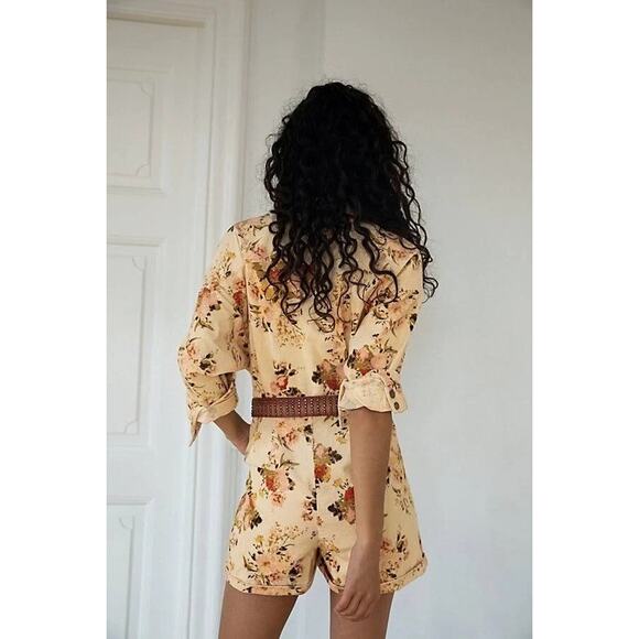 Free People Tapestry Cord Floral Romper - US 12 - Picture 2 of 3